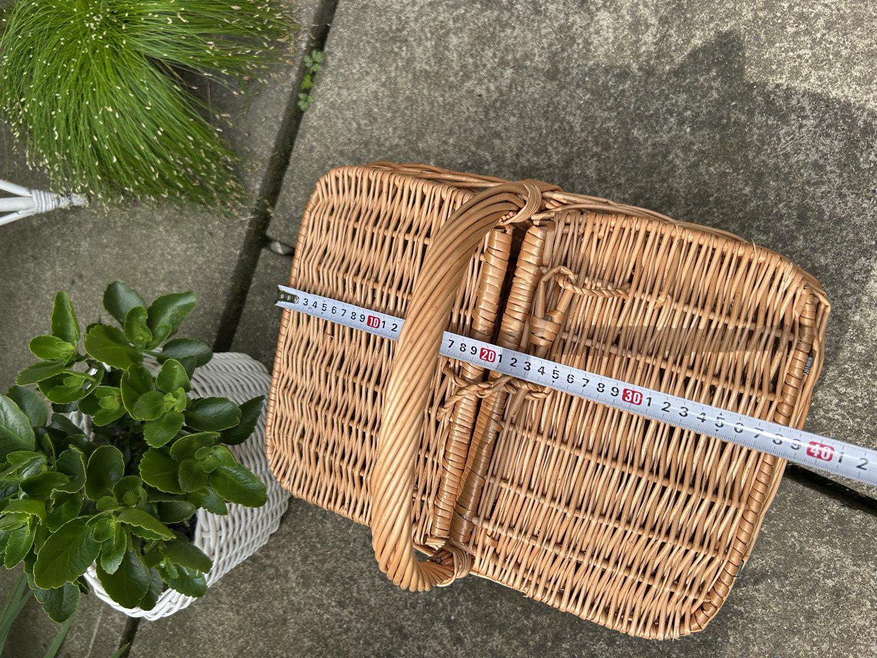 Корзина плетеная Сімейний Затишок из лозы с ручкой и крышкой - фото 3