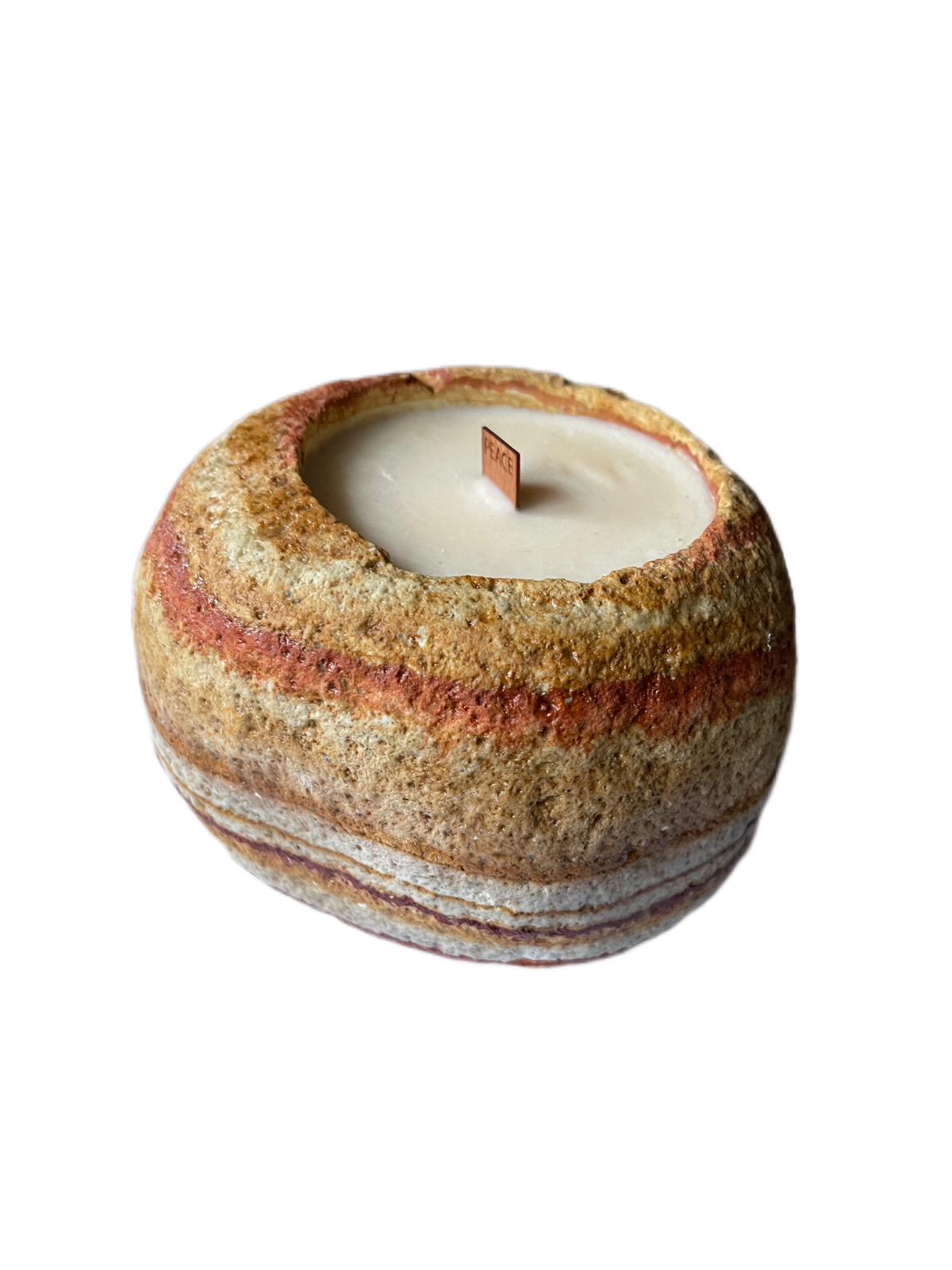 Свеча интерьерная ароматизированная THE КАМЕНЬ Кокос ручная работа (29014790)