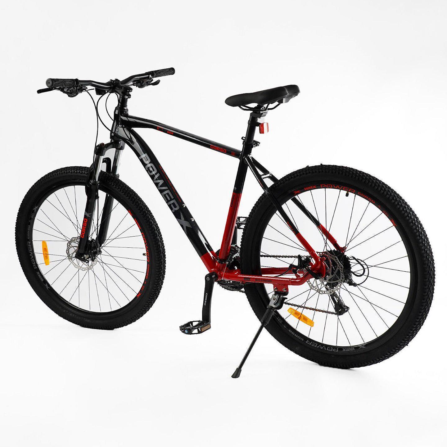 Велосипед горный алюминиевый Corso X-Power 29" рама 21" Черно-красный - фото 3 Велосипед горный алюминиевый Corso X-Power 29" рама 21" Черно-красный - фото 3