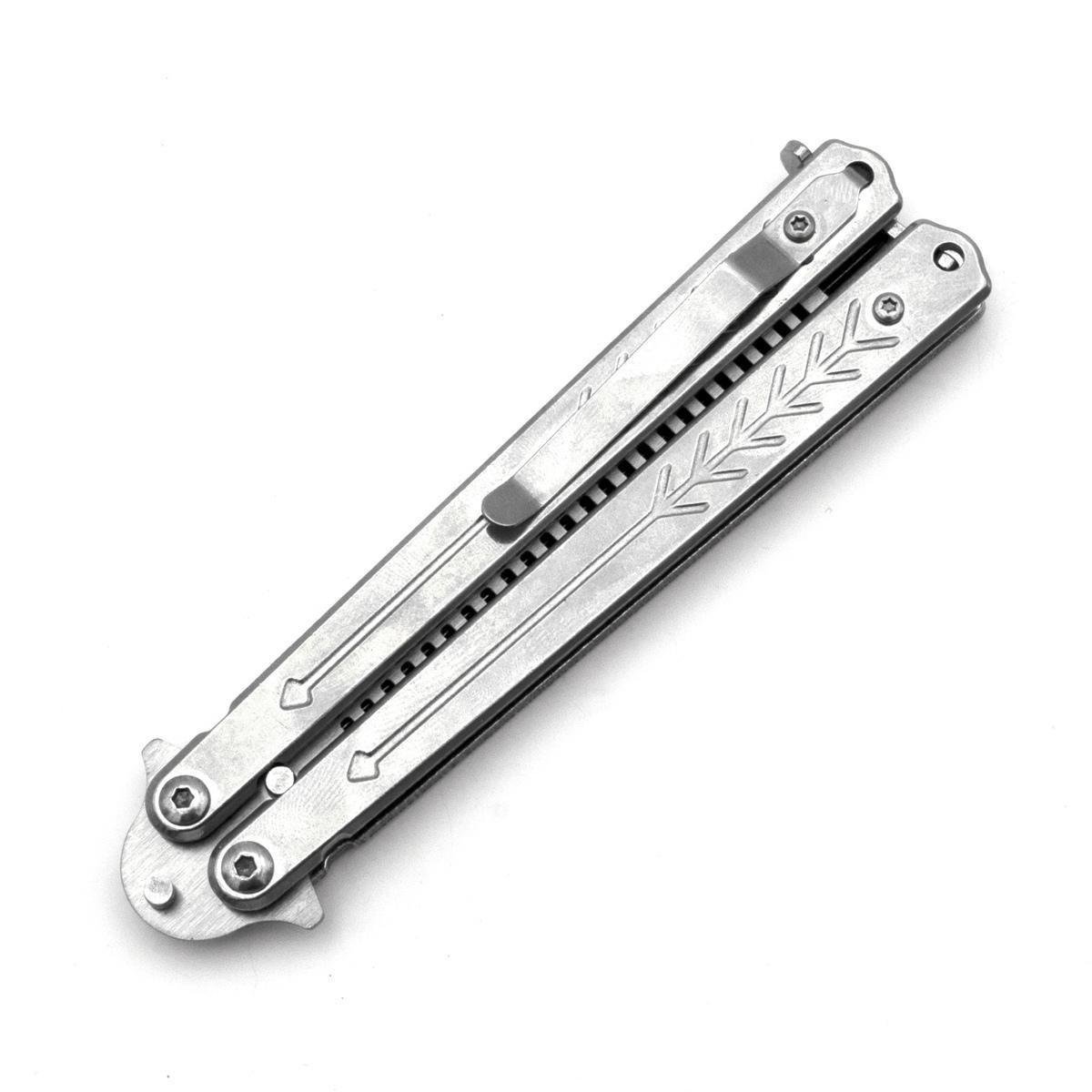 Нож складной тренировочный TH901S бабочка балисонг с лезвием-гребенкой (372292) - фото 4