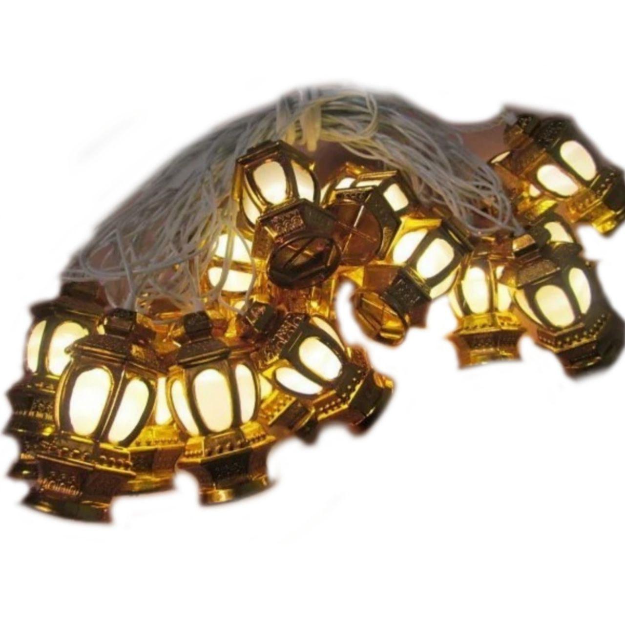 Гирлянда с фонариками 4 м Золотой (meg013217)