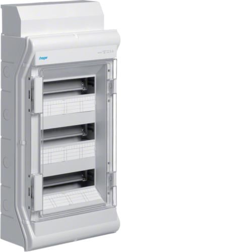 Щит Hager VECTOR распределительный на 36/42 модуля накладной с прозрачными дверцами IP65 (VE312DN)