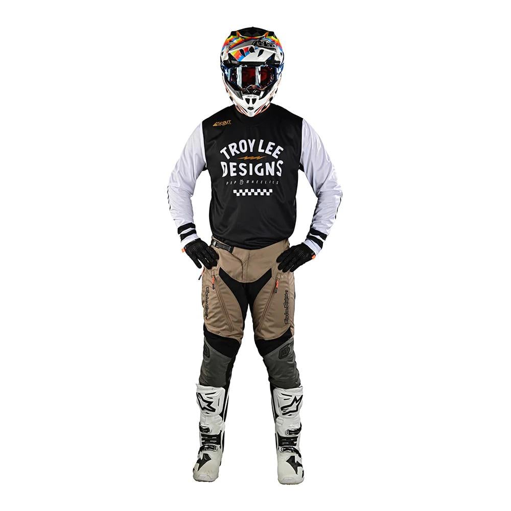 Мотоджерсі Troy Lee Designs Scout GP Jersey RIDE ON M Black/White - фото 4