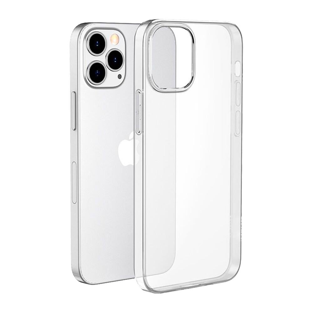 Силиконовый противоударный чехол с защитным стеклом 9H на Iphone 12 Pro Max прозрачный (HP11866741)