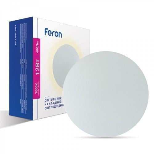LED-світильник накладний Feron AL8100 12W 400 Lm 3000K Білий (27550006)