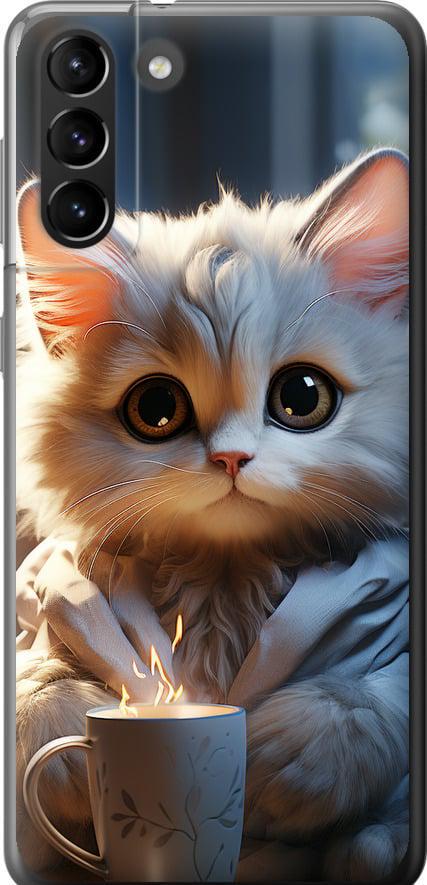 Чехол на Samsung Galaxy S21 Plus White cat (5646t-2115-42517)