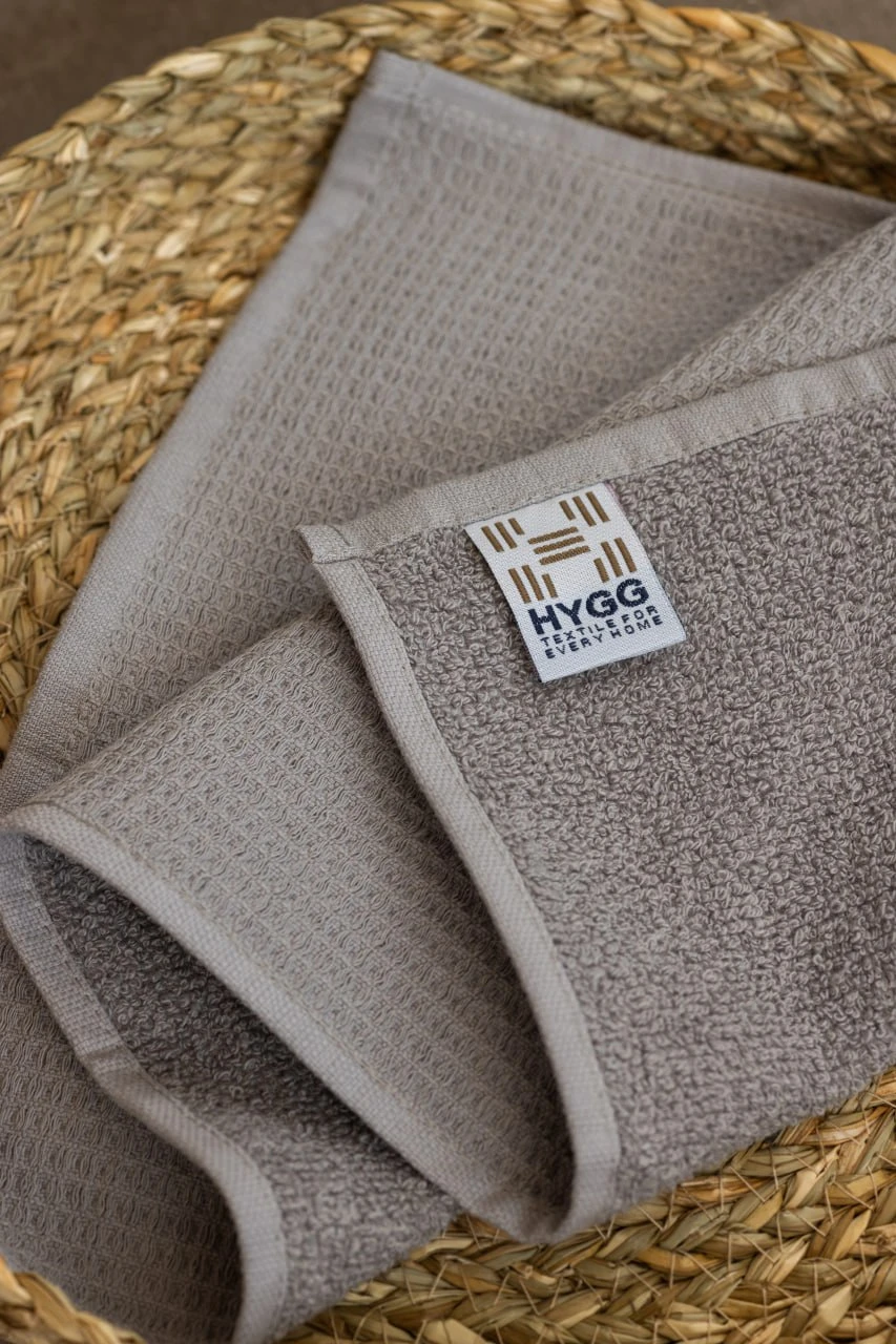 Полотенце вафельное HYGG для лица 30x50 см Графитовый (339231)