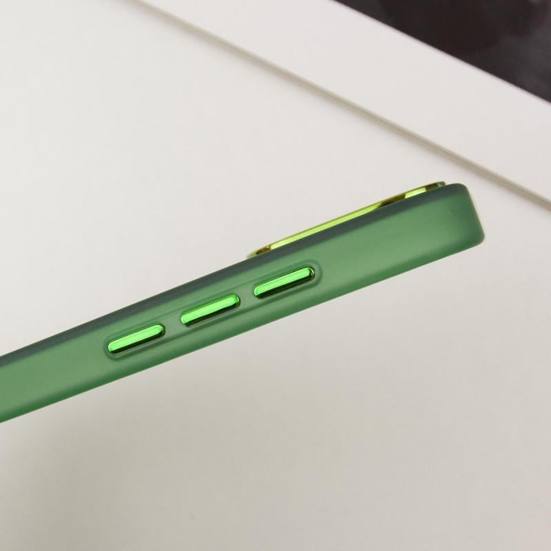 Протиударний Чохол TPU+PC Lily with MagSafe для Apple iPhone 13 Pro Max (6.7") Army Green - фото 7