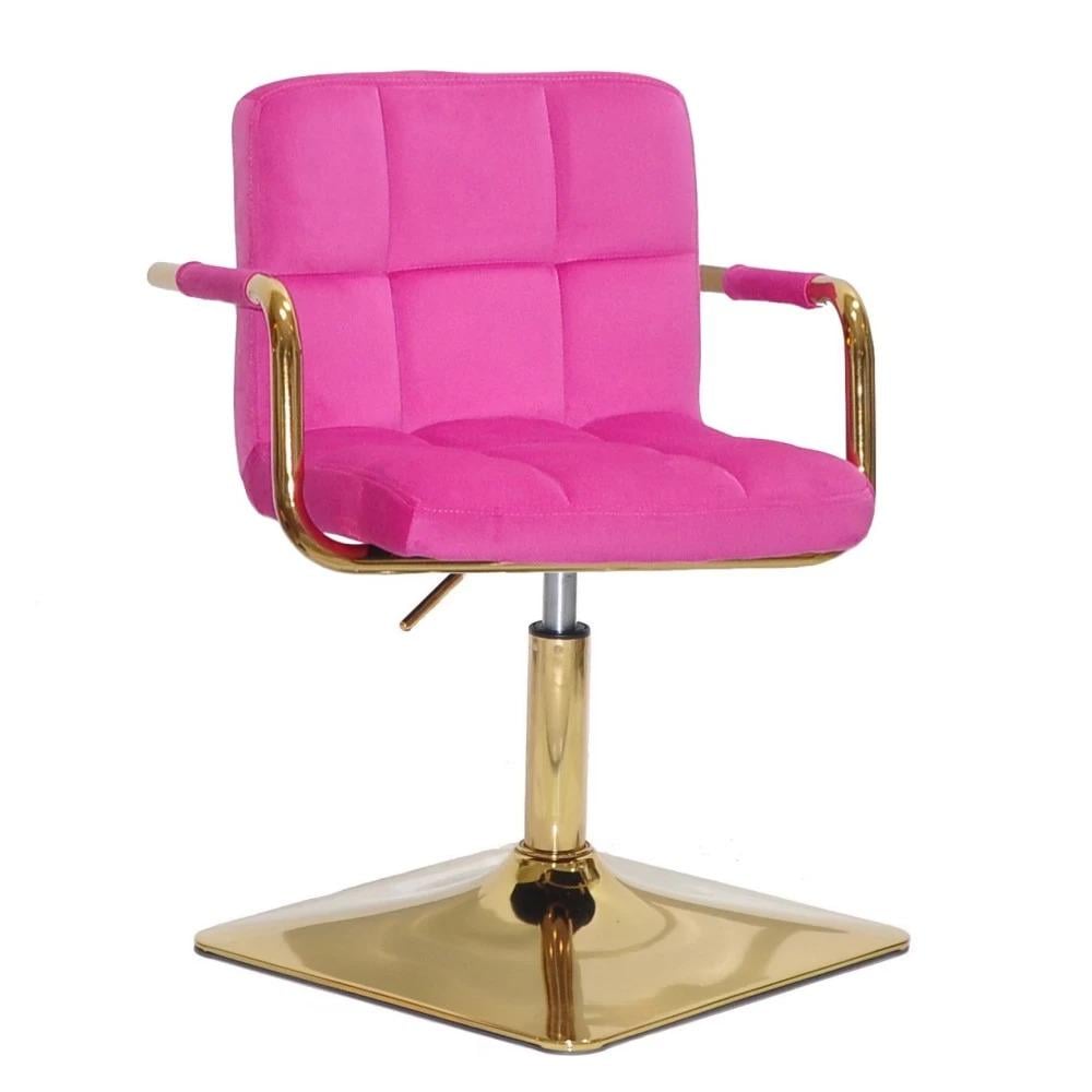 Стул TETRIS ARM SQUARE LIFT GOLD бархат Малиновый (900549)