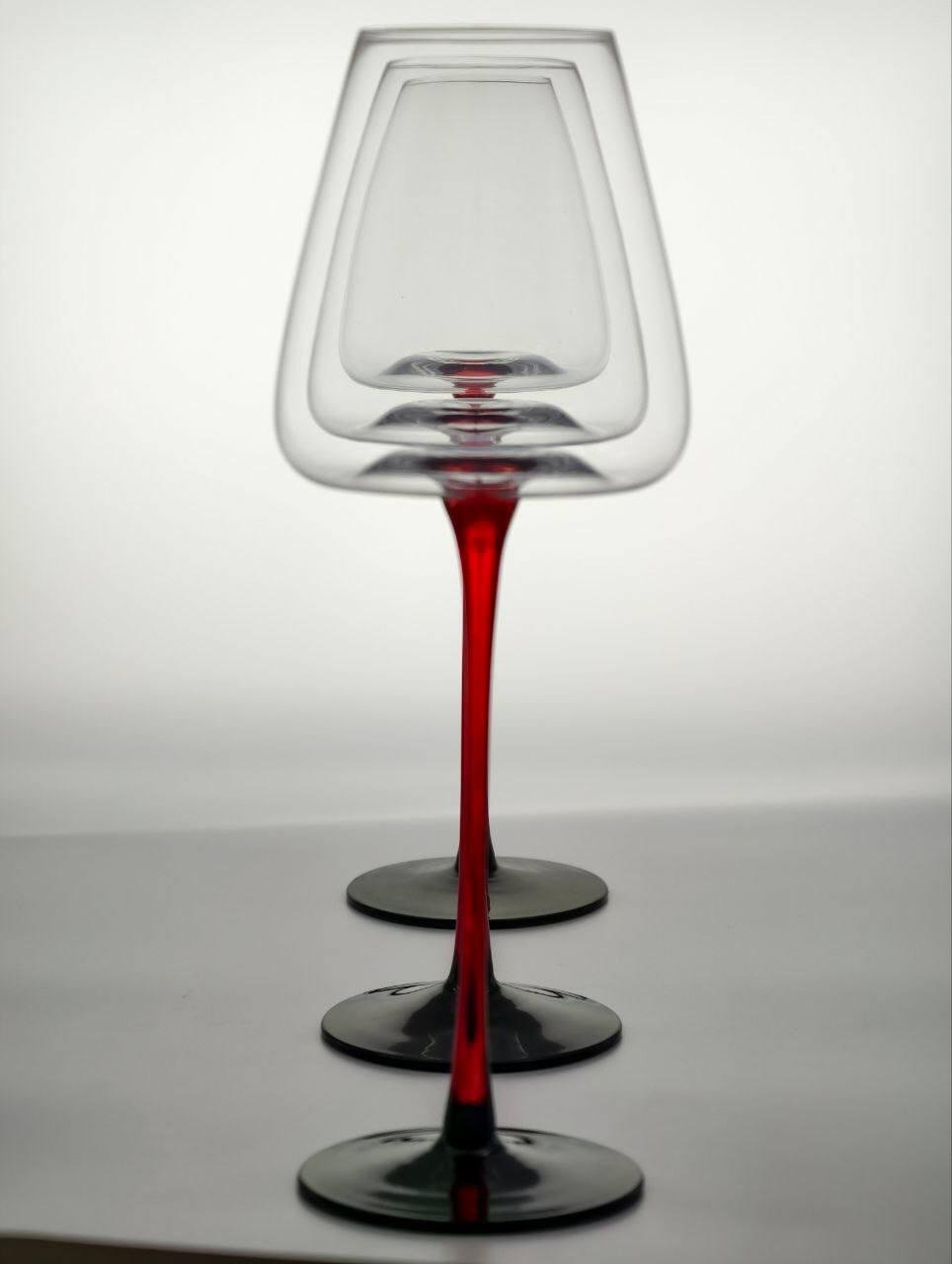 Набір келихів Червоний стиль 6 шт. 570 мл Прозорий (102-776) - фото 3 Набір келихів Червоний стиль 6 шт. 570 мл Прозорий (102-776) - фото 3