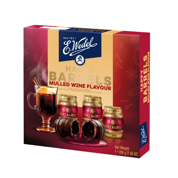 Цукерки E.Wedel Happy Barrels Mulled Wine Flavour 200 г Цукерки E.Wedel Happy Barrels Mulled Wine Flavour 200 г