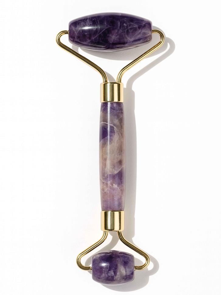 Массажный роллер для лица аметист (4744)