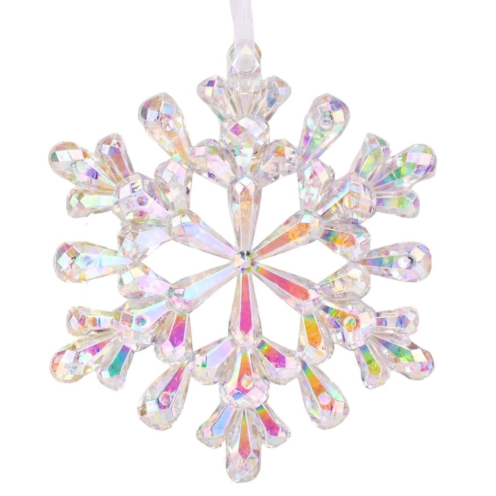 Набор елочных игрушек Перламутровая снежинка 6 шт. 11,7 см (6027-057)