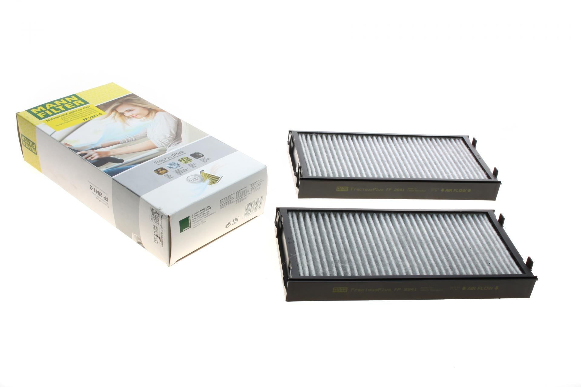 Фильтр салона Mann-Filter для BMW X5 E70/X6 E71/E72 08- 2 шт. угольный /антибактериальный (FP 2941-2)