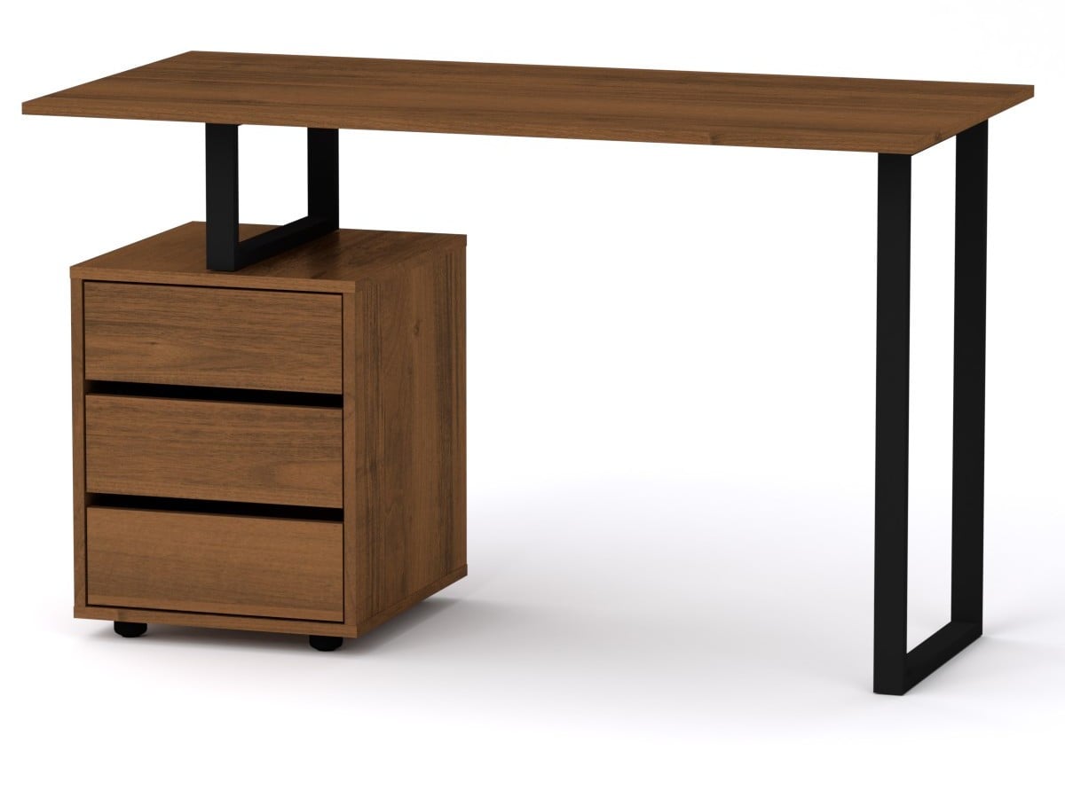 Стол письменный Компанит Лофт 2 120х60х72,8 см Орех (61851c2ebf788663f50d867a)
