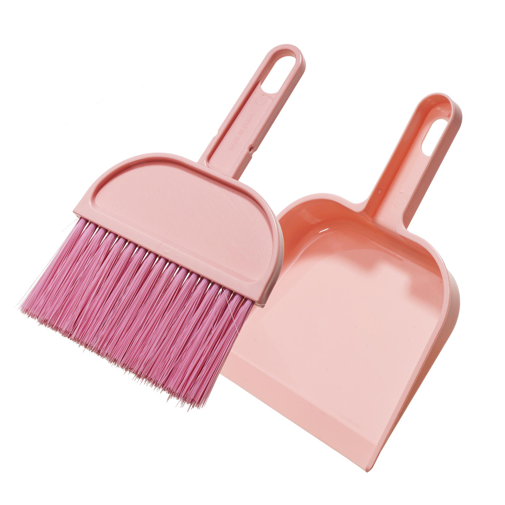 Веник и совок для уборки Supretto Розовый (70870001)