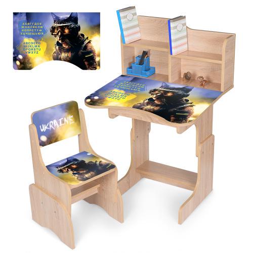 Парта со стульчиком N 2071-2-3 Кот-воин с интерактивным англо-украинским алфавитом - фото 2 Парта со стульчиком N 2071-2-3 Кот-воин с интерактивным англо-украинским алфавитом - фото 2