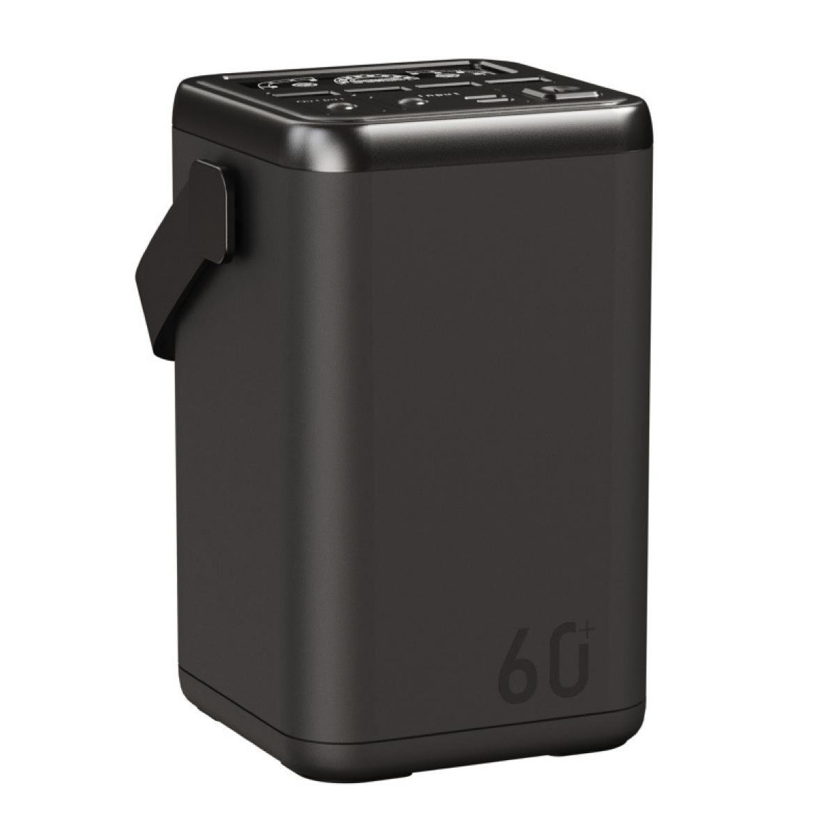 Повербанк 60000 mAh 65 Вт для ноутбука/ телефона на 6 портов USB с фонариком Черный (yt-2030-b60)