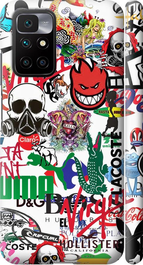 Чехол на Xiaomi Redmi 10 Many different logos (4022m-2488-42517) Чехол на Xiaomi Redmi 10 Many different logos (4022m-2488-42517)