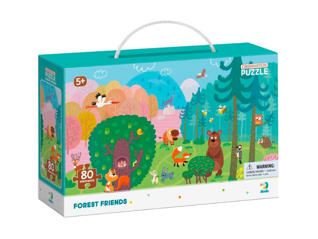 Гра дитяча Dodo Пазл із завданням Лісові друзі 25х6,5х16 см 80 ел. (300140)