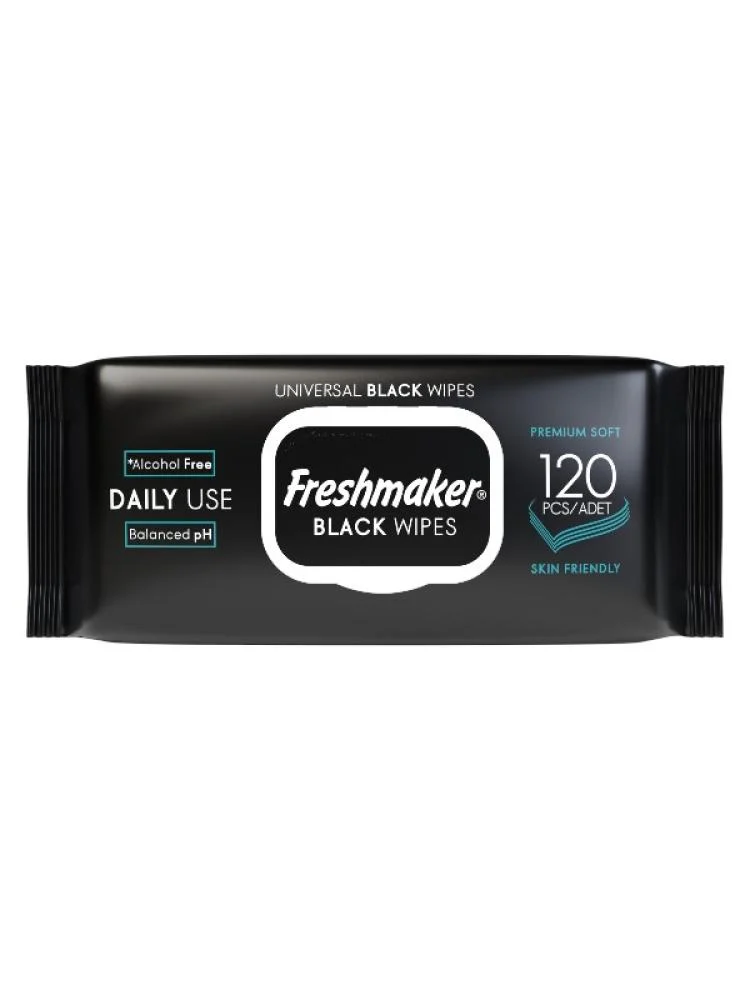 Влажные салфетки универсальные Freshmaker Black 120 шт. (000006886) Влажные салфетки универсальные Freshmaker Black 120 шт. (000006886)