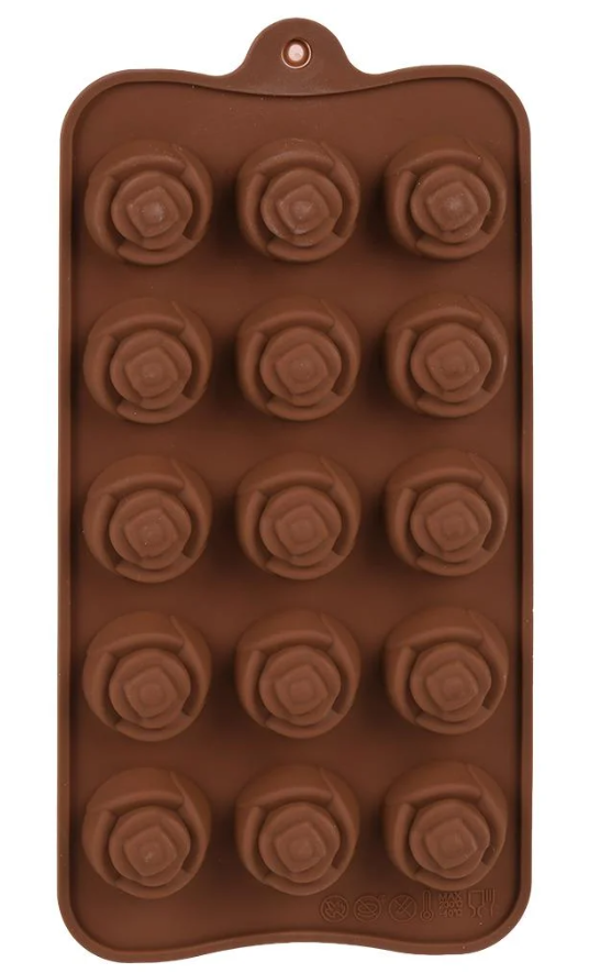 Форма силікон для цукерок Квіти 15 шт. 20,5х10,3 см (R34955)