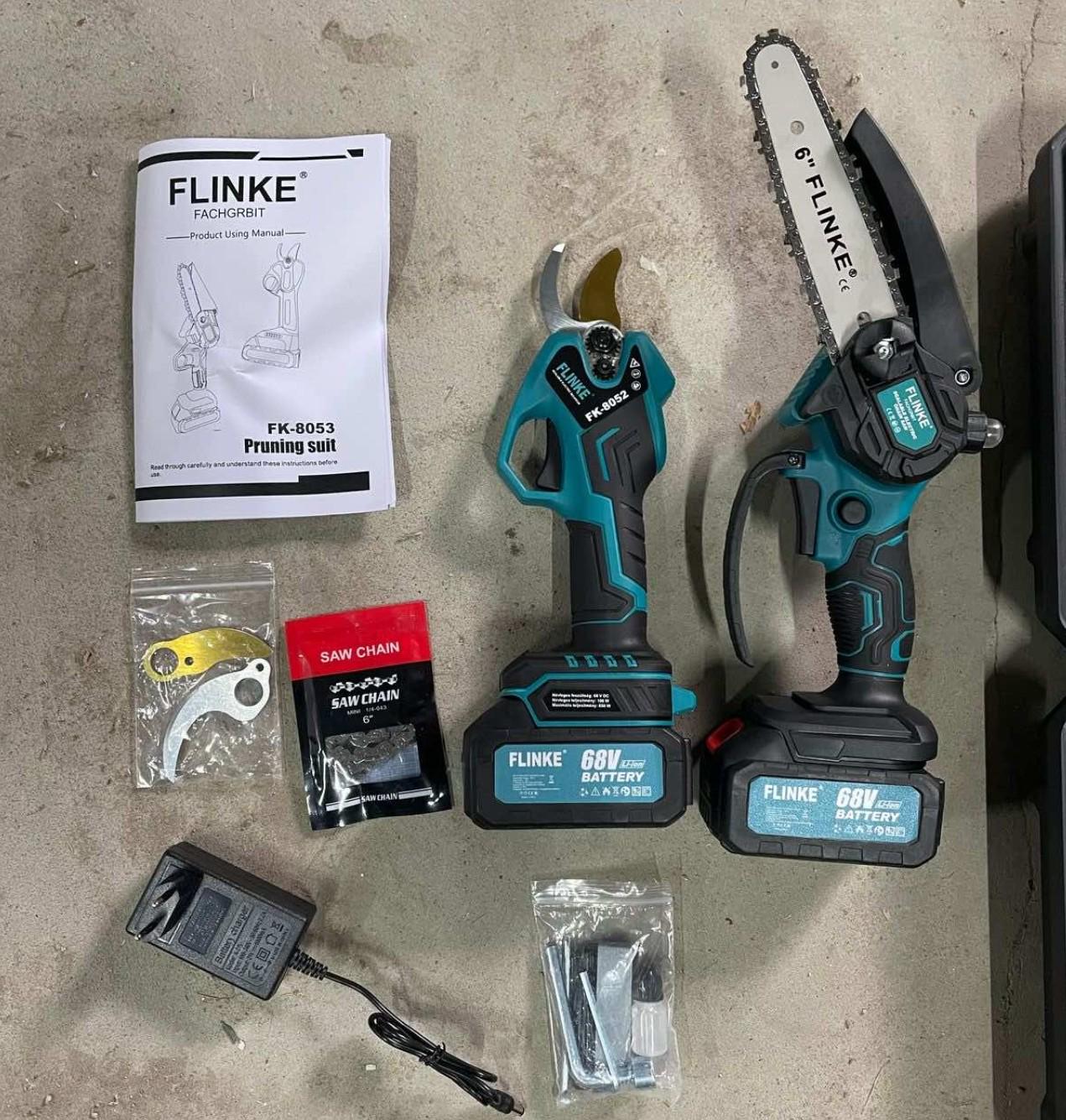 Секатор с аккумуляторной пилой Flinke/2 аккумуляторы 4 А/ч в кейсе (0061) - фото 6