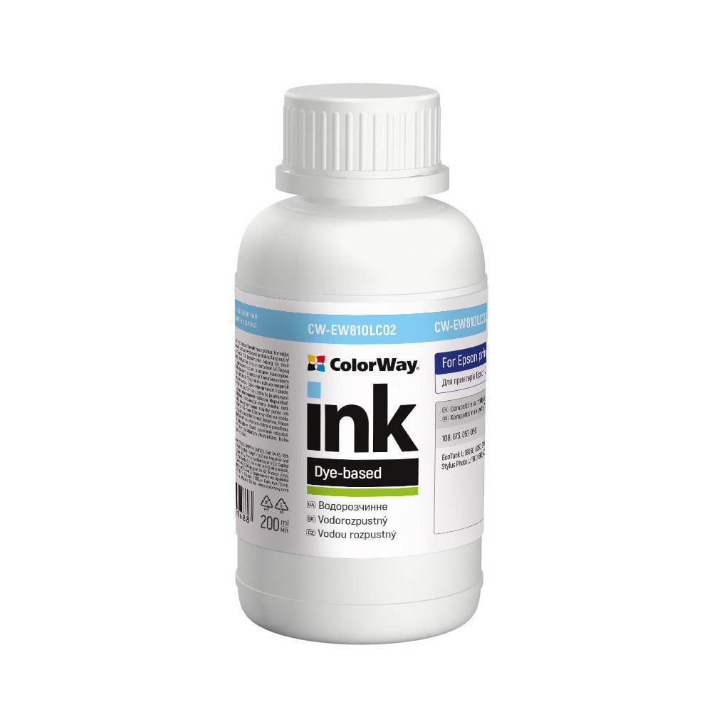 Чернила ColorWay Epson L800/L810/L850 200 мл Light Cyan (CW-EW810LC02)