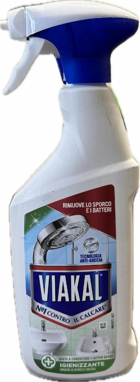 Засіб для миття й чищення ванної кімнати з дезінфектором Віакал Viakal Igienizzante 470 мл (2458781810)