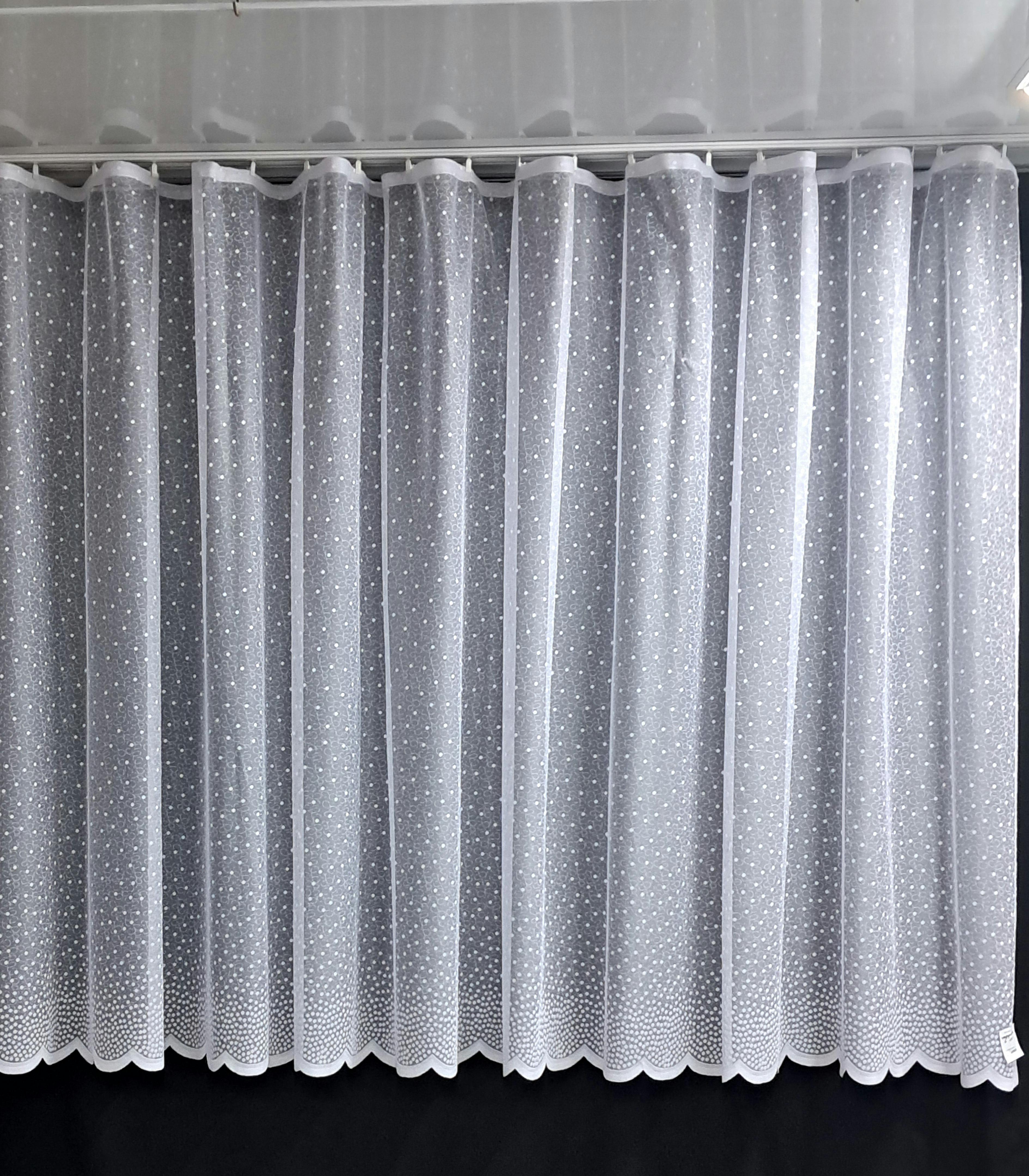 Гардина кухонна жакардова коротка 170х400 см Білий (1730.1)