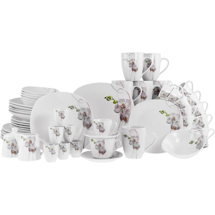 Столовий сервіз Creatable Square Orchidee на 6 персон 62 пр. (33494310)