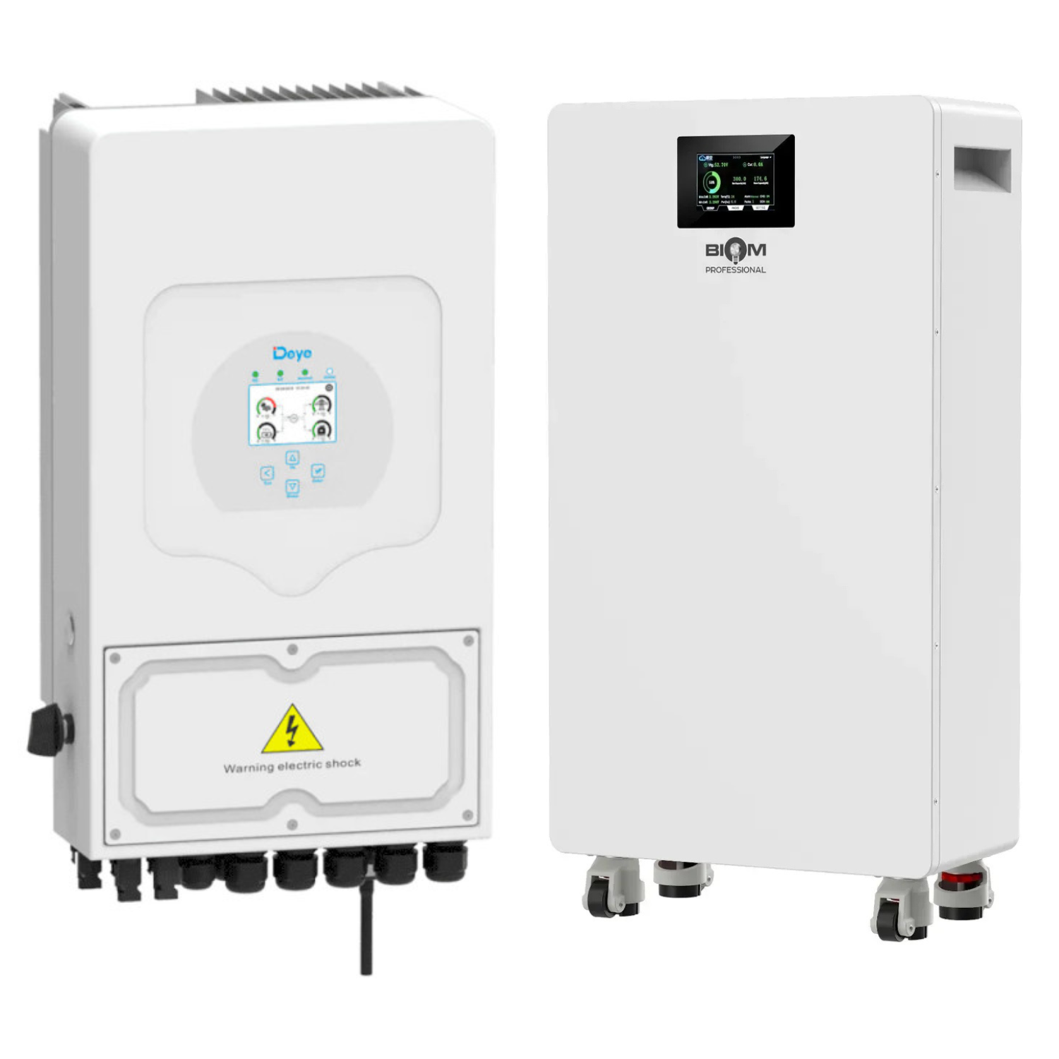 Комплект автономного энергоснабжения Deye SUN-6K-SG05LP1-EU 6 кВт и Biom Professional BALFP-512314-V2 16 кВт·ч White Комплект автономного энергоснабжения Deye SUN-6K-SG05LP1-EU 6 кВт и Biom Professional BALFP-512314-V2 16 кВт·ч White