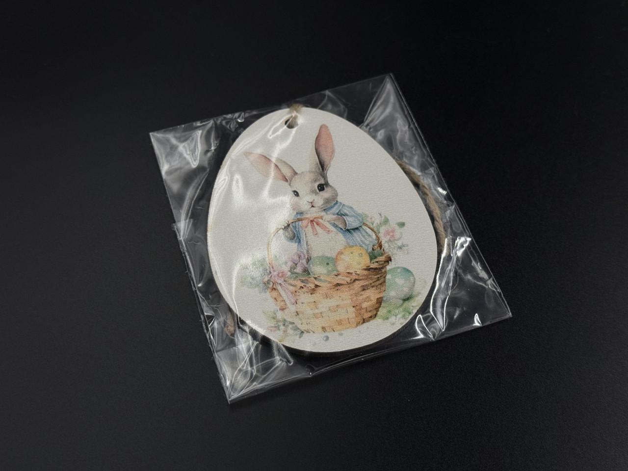 Заготовка-подвеска для рукоделия Пасхальное яйцо с принтом пасхальный заяц под декупаж и роспись 8х6 см Разноцветный (XV-004) - фото 3 Заготовка-подвеска для рукоделия Пасхальное яйцо с принтом пасхальный заяц под декупаж и роспись 8х6 см Разноцветный (XV-004) - фото 3