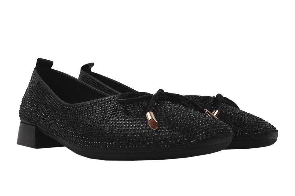 Туфли Berkonty на низком ходу женские из кожи р. 36 Черный (273-20DTC)