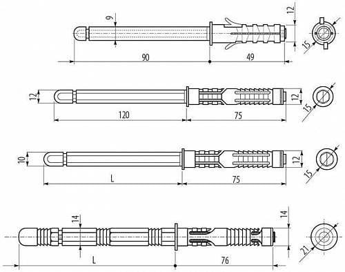 Полкодержатель прихований 14х140 мм (PP-NW14X140B) - фото 2