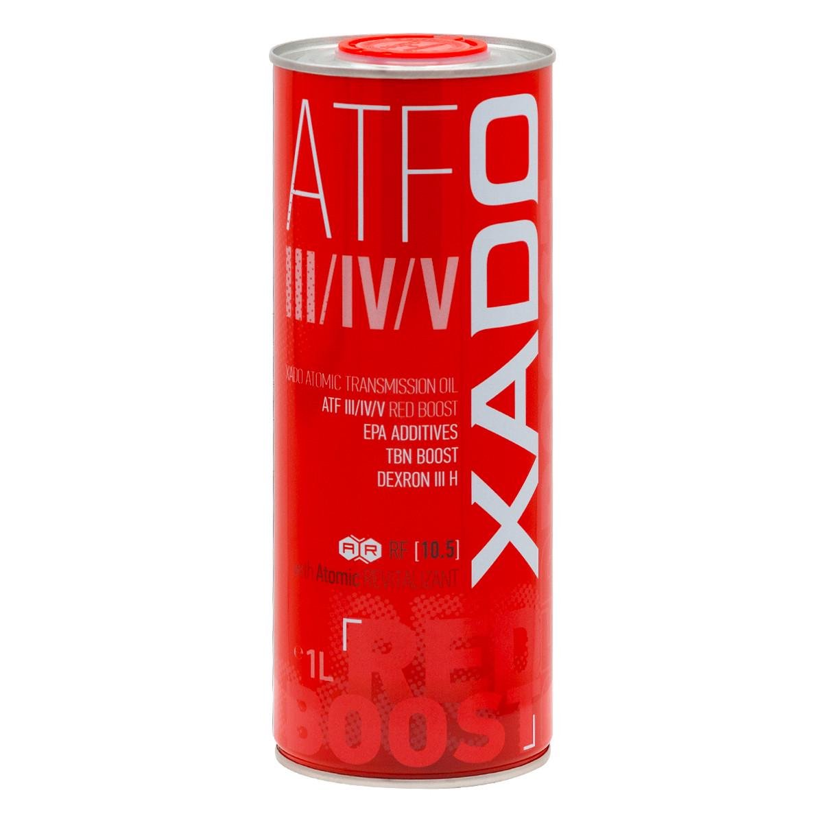 Трансмиссионное масло XADO Atomic Oil ATF III/IV/V RED BOOST 1 л