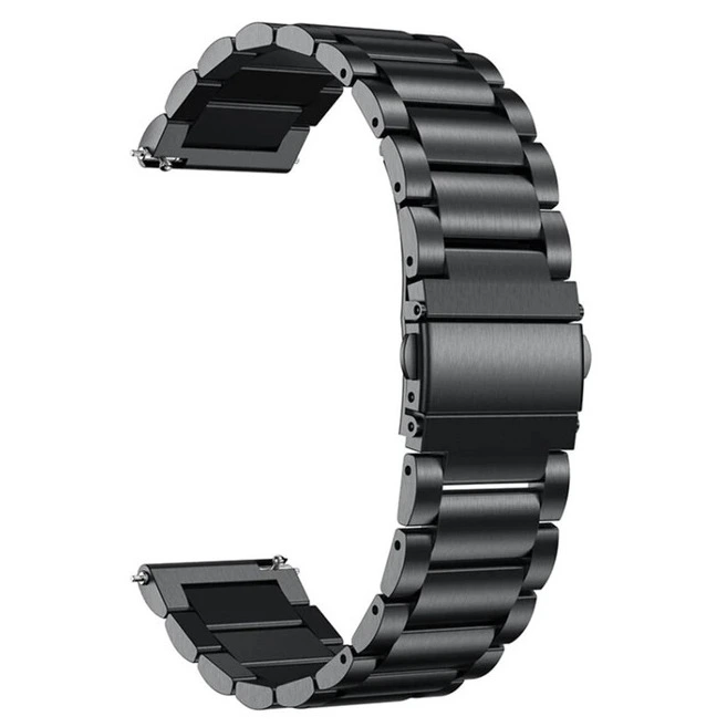 Ремінець металевий р. 20 Чорний (11160)