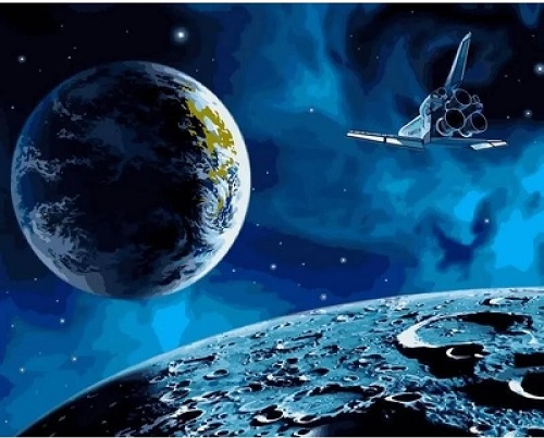 Картина по номерам Babylon На Луну и обратно VP741 40х50 см