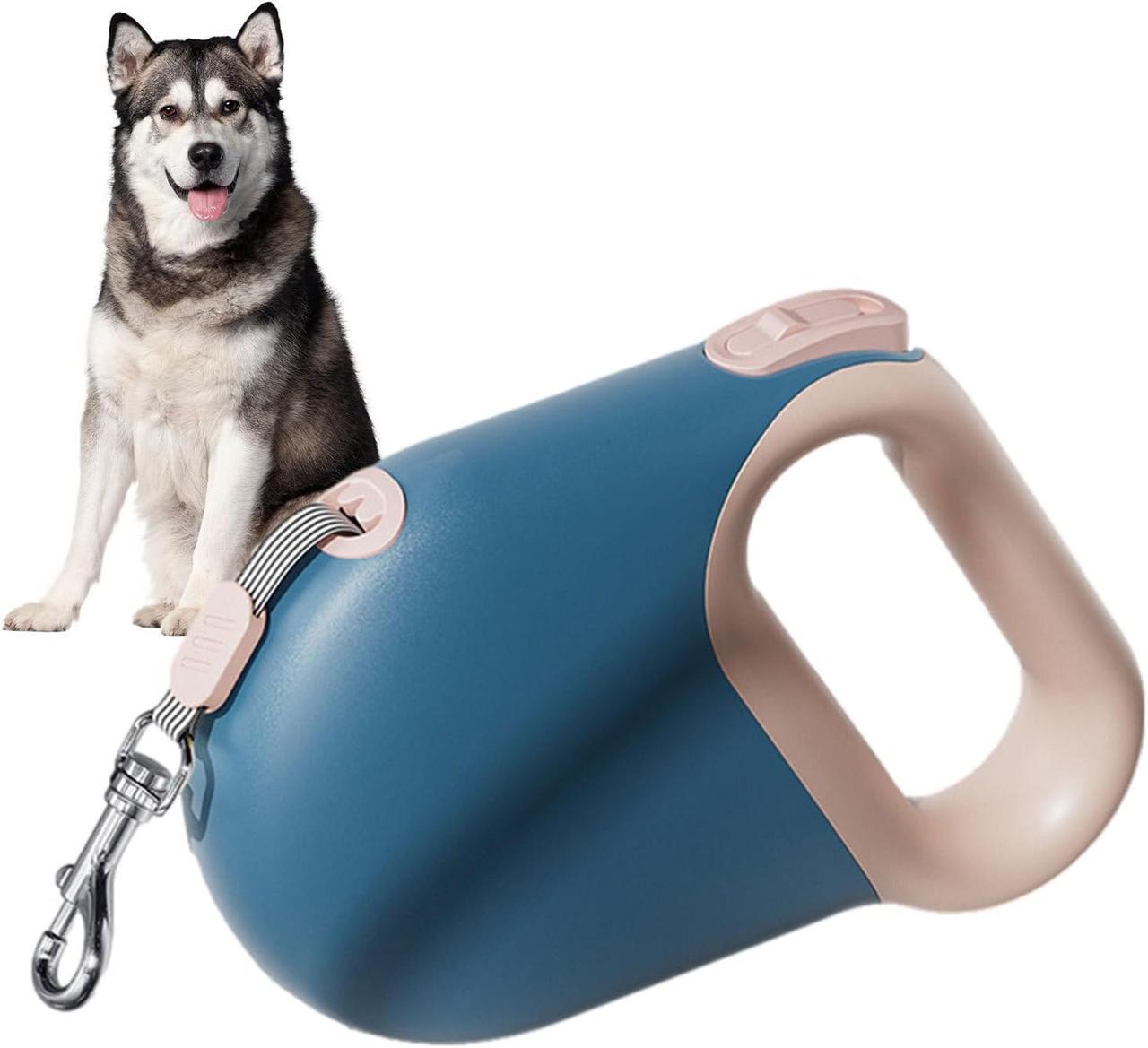 Поводок-рулетка для выгула собак Kimpets 5 м Голубой (2451728614) - фото 6