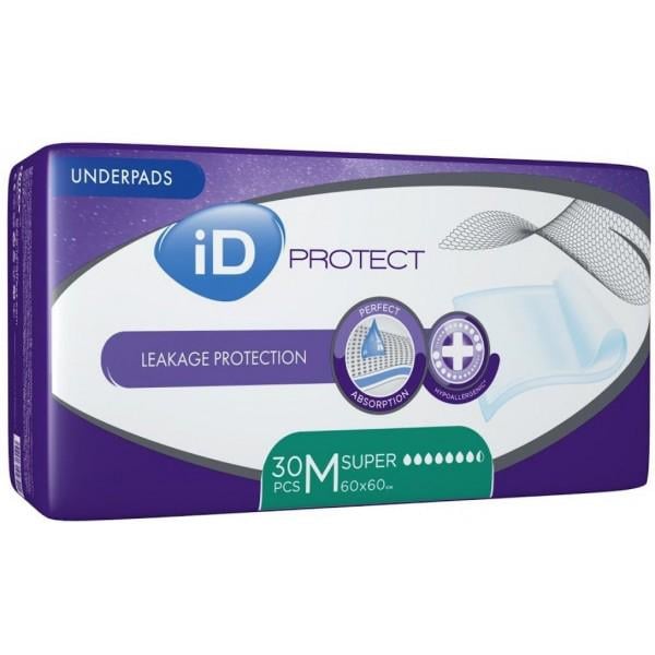 Пеленки одноразовые ID Expert Protect Plus M 60х60 см 30 шт.