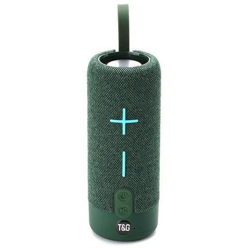 Портативная колонка TG619C Bluetooth 2x5 W с ремешком Green (593990)