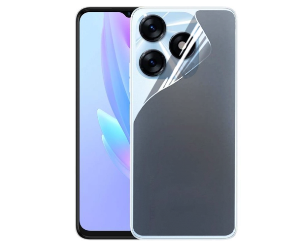 Пленка противоударная гидрогелевая Hydrogel Film для Tecno Spark 10 на заднюю панель Transparent
