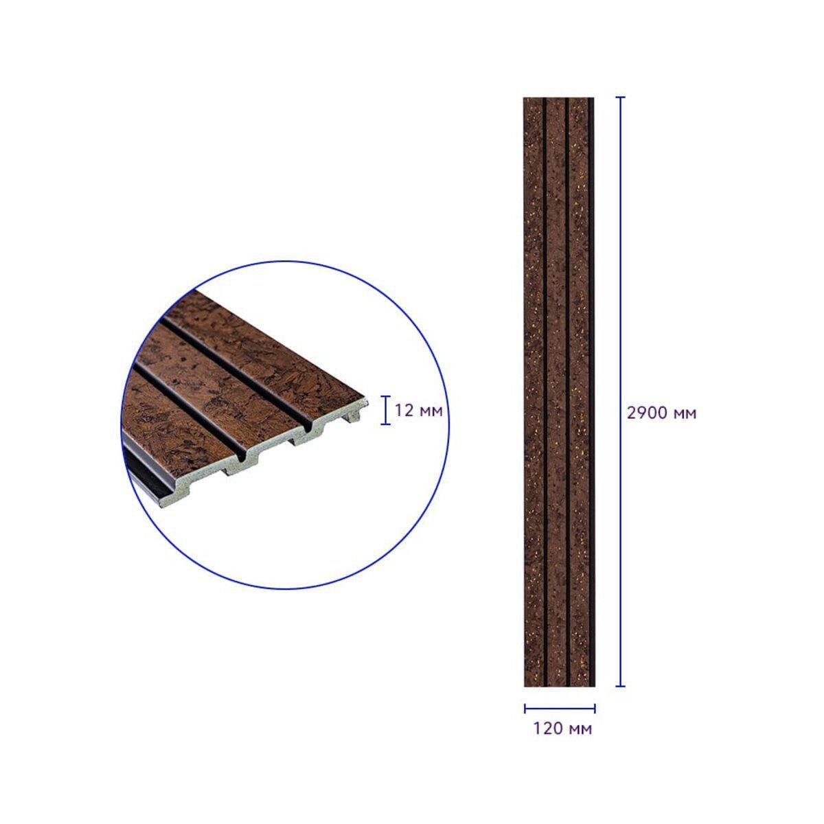 Рейка декоративная PS D 2900x120x12 мм (SW-00001737) - фото 3 Рейка декоративная PS D 2900x120x12 мм (SW-00001737) - фото 3