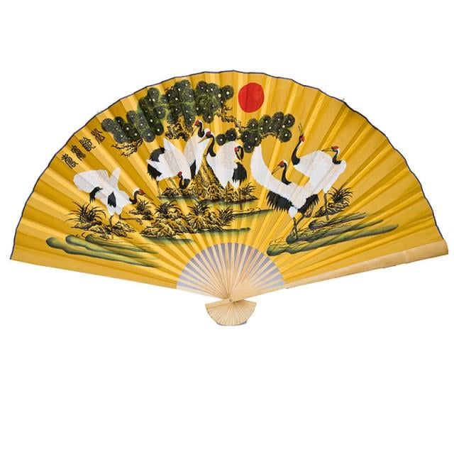 Веер настенный журавли 90х160 см Желтый (В1549)