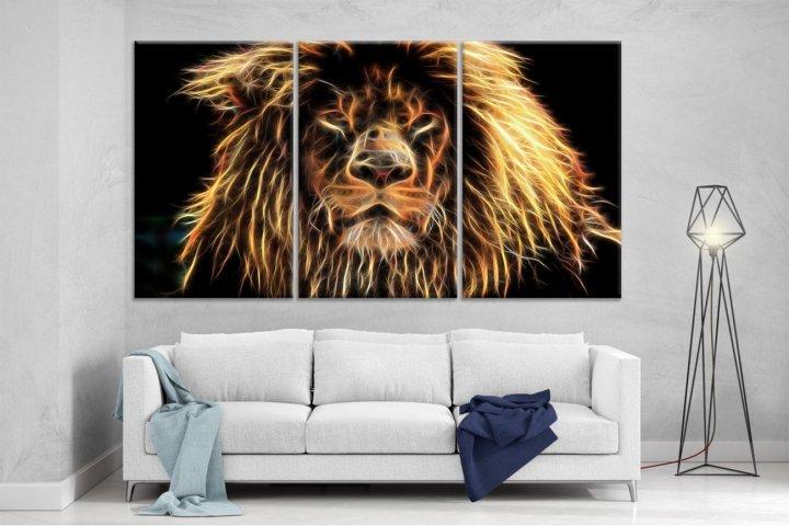 Картина модульная на холсте DK Лев 159x99 см (XL76)