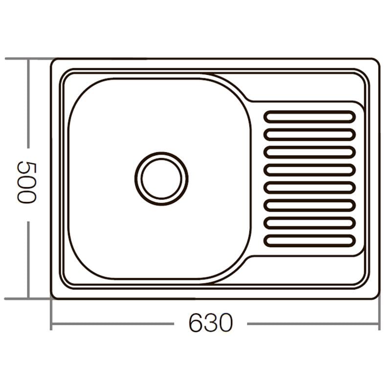 Мойка кухонная Decor Z6350-08-180D Zerix ZM0564 - фото 3