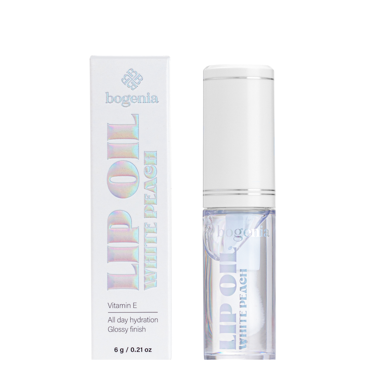 Масло-блеск для губ Bogenia Lip Oil BG717 001 White Peach Прозрачный Масло-блеск для губ Bogenia Lip Oil BG717 001 White Peach Прозрачный