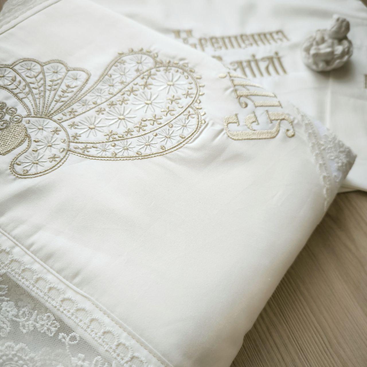 Набор для крещения именной Светлый ангел с пожеланием от крестного крестного махровая крыжма/мешочек для локона/мешочек для хранения (2172807461) - фото 7 Набор для крещения именной Светлый ангел с пожеланием от крестного крестного махровая крыжма/мешочек для локона/мешочек для хранения (2172807461) - фото 7