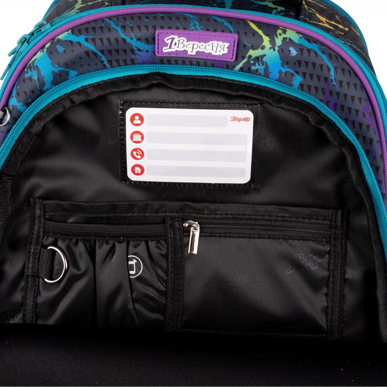 Рюкзак шкільний 1Вересня Speed Racing 41x29x14,5 см 17 л Синій (559511) - фото 4