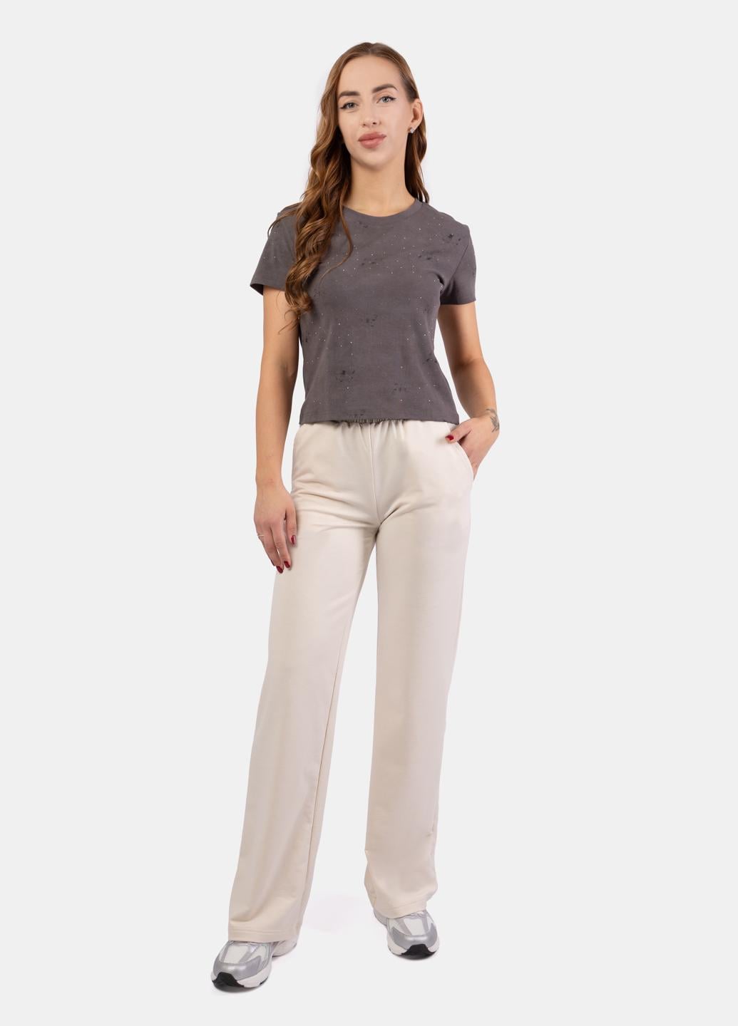 Спортивные штаны женские Fashion 103626 XL Молочный